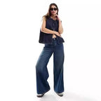 Damen Denim Bustier-Weste mit Schnürung
