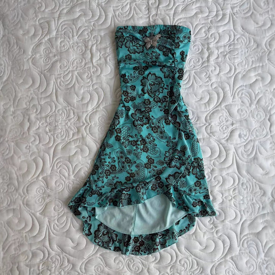 Damen Elegantes bodenlanges Kleid mit floralen Mustern R&B