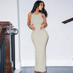 Damen figurbetontes Sommermaxikleid R&B