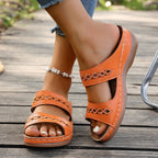 Damen Komfortable Zehensandalen mit modischer Schnittführung R&B