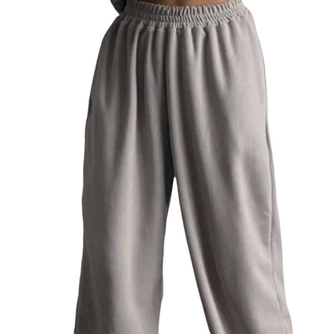 Damen lässiges Fleece-Set mit hohem Stehkragen und enganliegendem Bund R&B