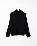 Damen hochgeschlossener Strickpullover mit strukturiertem Design