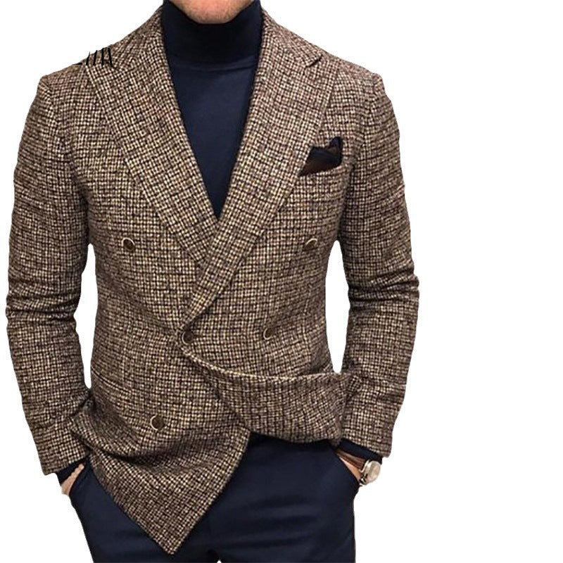 Herren elegante doppelte Brustjacke R&B