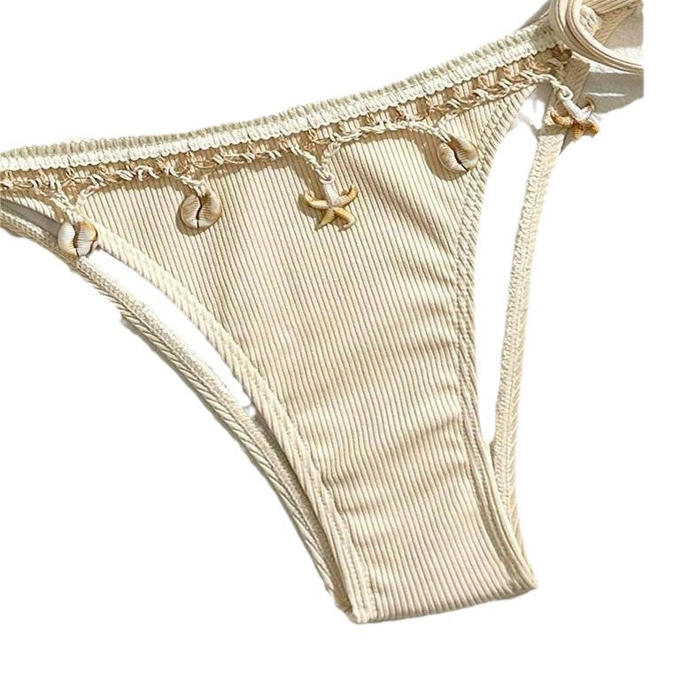 Damen Triangel-Bikini mit verspielten Häkel-Details R&B