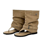 Damen Sandalen mit innovativem Wickeldesign und praktischem Riemchenverschluss R&B