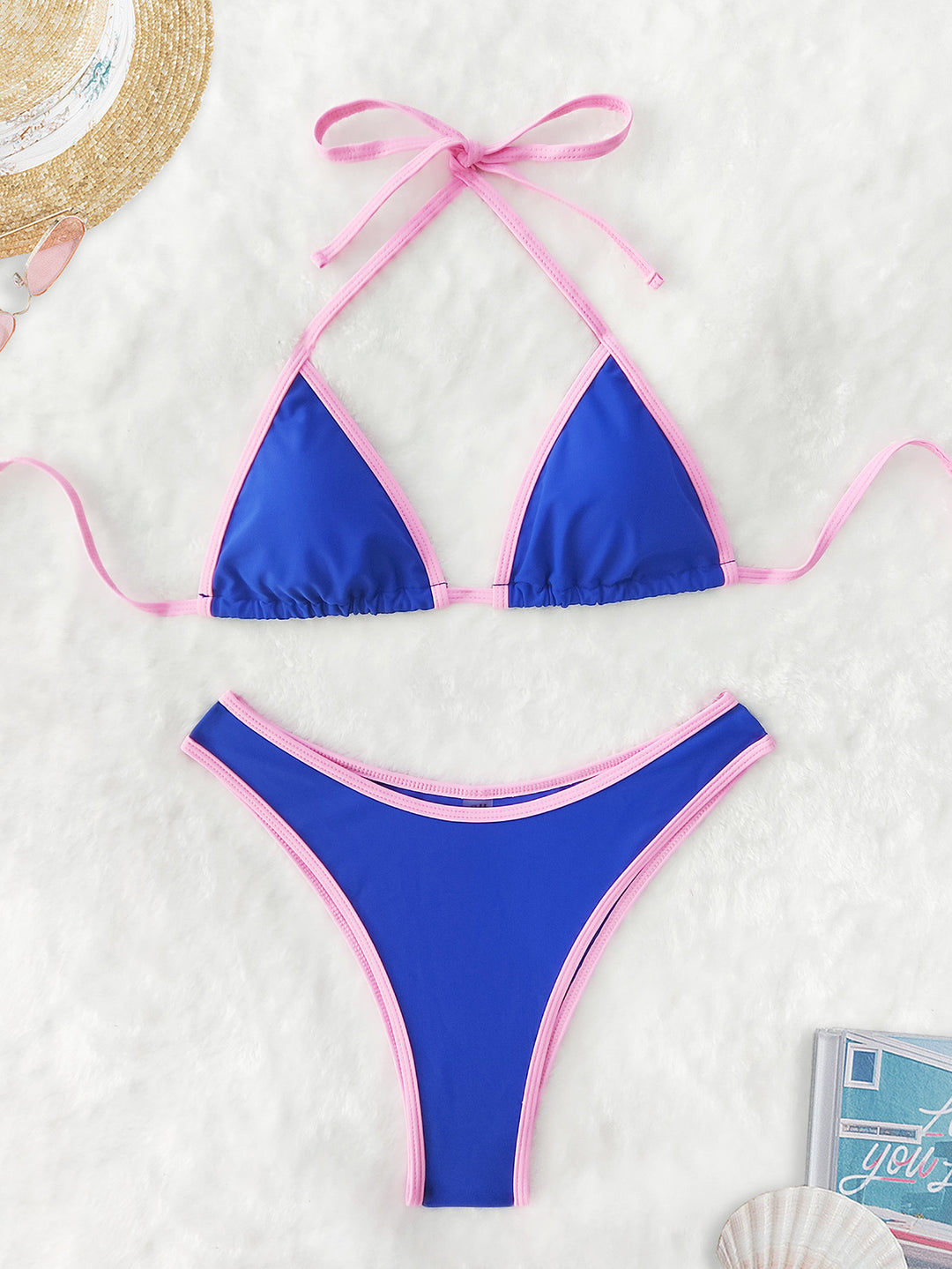 Damen Triangel-Bikini mit aufregendem Streifen-Design R&B
