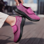 Damen Bequeme Slip-On Fitnessschuhe mit verstellbarem Klettverschluss R&B