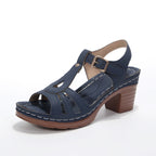 Damen Elegante Sandalen mit hochwertigen Schnallen und komfortablem Fußbett
