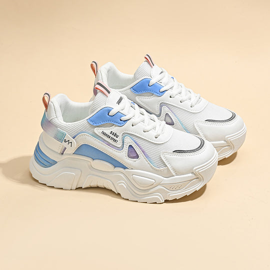 Damen Sportliche Chunky Sneakers mit atmungsaktiver Netzstruktur und stabiler Sohle R&B