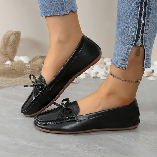 Damen Mokassins mit elegantem Schleifenakzent und weicher Sohle R&B