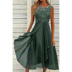 Damen elegante Cocktailkleid mit kunstvollen Spitzenakzenten R&B