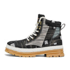 Damen Sportliche High-Top Boots mit strapazierfähigem Denim-Obermaterial R&B
