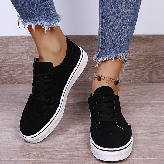 Damen lässige Sneaker mit edlen Perforationen R&B
