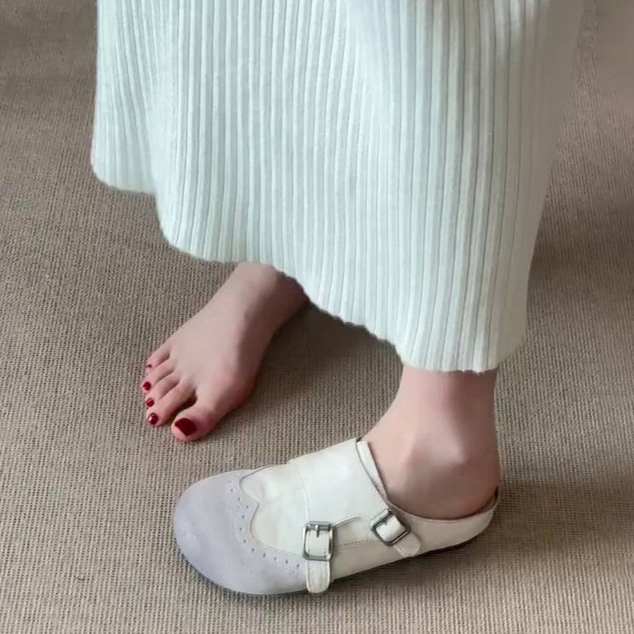Damen Komfortable Clogs mit modischem Schnallen-Design R&B