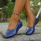 Damen Elegante Ballerinas mit komfortablem Fußbett und glänzender Oberfläche