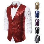 Herren eleganter Paillettenblazer mit passendem Fliege