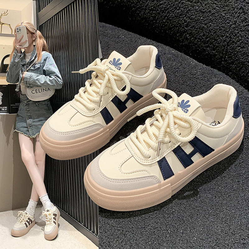 Damen sportliche Sneakers mit hochwertiger Leder- und Wildlederkombination R&B