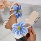 Damen Sandalen mit dekorativem Blumendetail R&B