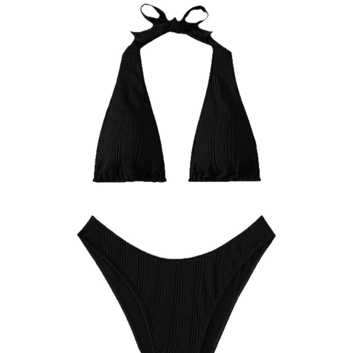 Damen Triangel-Bikini mit hoch geschnittenem Höschen und raffinierten Falten R&B