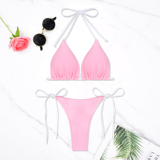 Damen Triangel-Bikini mit verstellbaren Bindebändern R&B