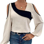 Damen Designer-Top mit Cut-Out-Ärmeln R&B