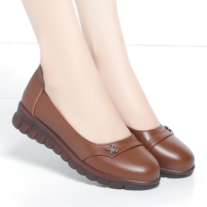 Damen Ballerinas mit dämpfendem Fußbett und dekorativen Schmuckdetails R&B