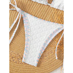 Damen Triangel-Bikini mit Rüschendetails und verstellbaren Trägern R&B