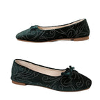 Damen Ballerinas mit elegantem Glitzermuster und feiner Schleifenapplikation R&B