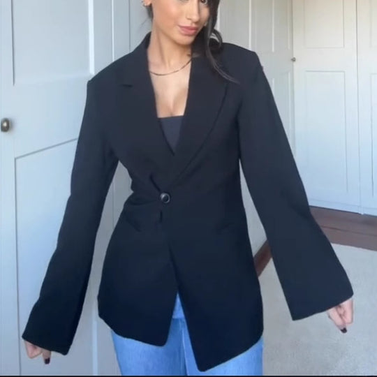 Damen Eleganter Oversized Blazer R&B