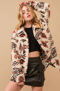 R&B | Retro Plüschjacke mit Reverskragen