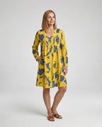 Damen Midikleid V-Ausschnitt fließend