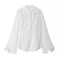 Damen Elegant geschnittene Bluse mit Rüschendetails R&B
