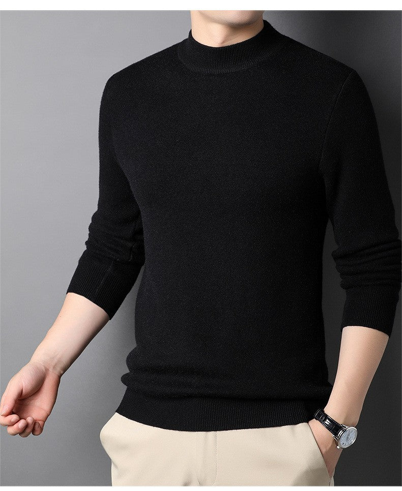 Herren Feinstrickpullover mit Rollkragen und soften Materialien R&B