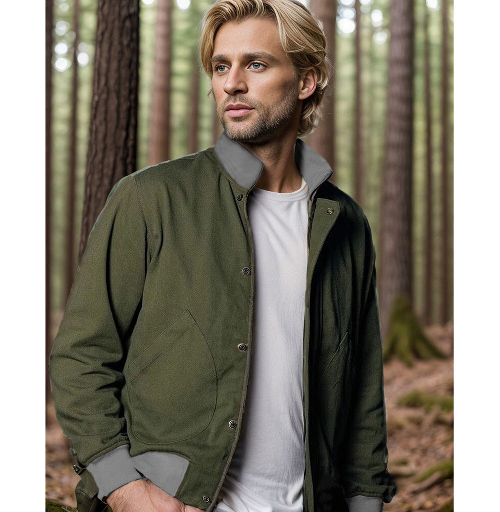 Herren leichte Steppjacke mit praktischen Seitentaschen und modernem Kragen R&B