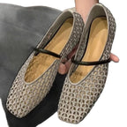 Damen Elegante und atmungsaktive Ballerinas mit modischem Netzdesign R&B