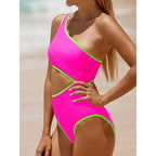 Damen Einseitiger Cut-Out Badeanzug mit attraktivem Design R&B