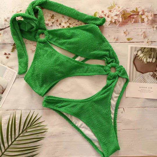Damen Triangel-Bikini mit aufregendem Cut-Out und elastischem Stoff R&B