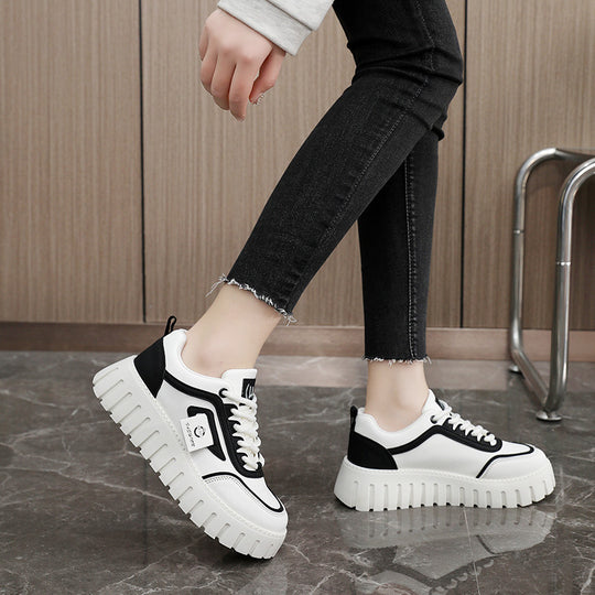 Damen modische Plateau Sneakers mit rutschfester Sohle und atmungsaktivem Obermaterial R&B