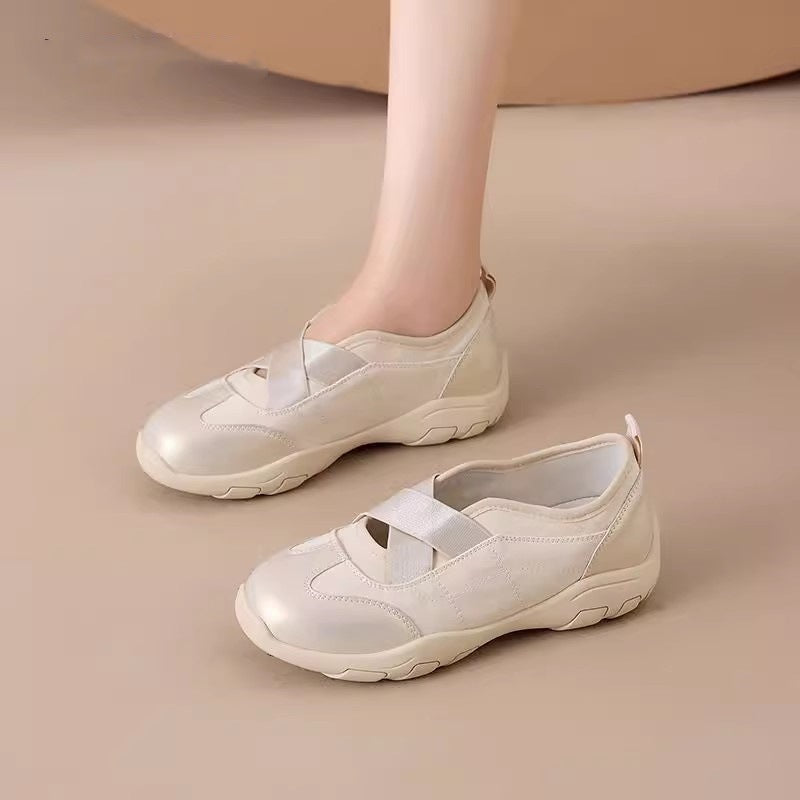 Damen Komfortable Slip-On Sneakers mit elastischem Riemen und weich gepolstertem Innenfutter R&B