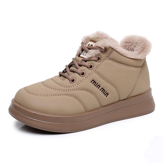 Damen Wärmende High-Top Sneakers mit kuscheligem Innenfutter und rutschfester Sohle R&B