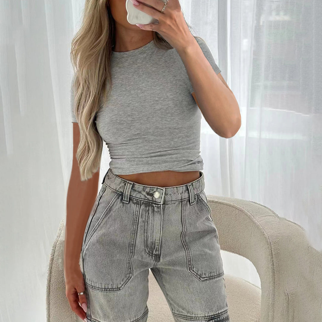 Damen Figurbetontes T-Shirt R&B