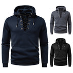 Herren Kapuzenpullover mit modischem Schnürdesign R&B