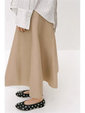 Damen eleganter, schwingender Midi-Rock mit hohem Bund R&B