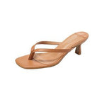 Damen Zehenstegsandalen mit elegantem Riemendesign und komfortablem Blockabsatz R&B