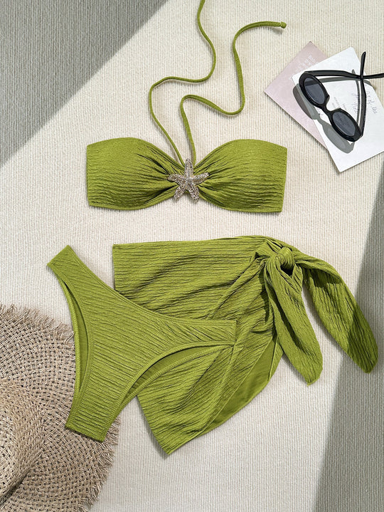 Damen Bandeau-Bikini mit eleganter Wickel-Option R&B