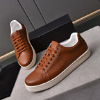 Damen Leder Sneakers mit atmungsaktivem Innenfutter und rutschfester Sohle R&B
