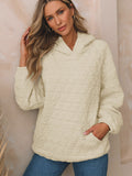 Damen Kapuzenpullover mit strukturiertem Steppmuster und praktischen Taschen R&B