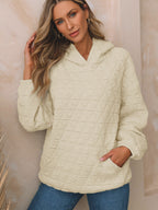 Damen Kapuzenpullover mit strukturiertem Steppmuster und praktischen Taschen R&B