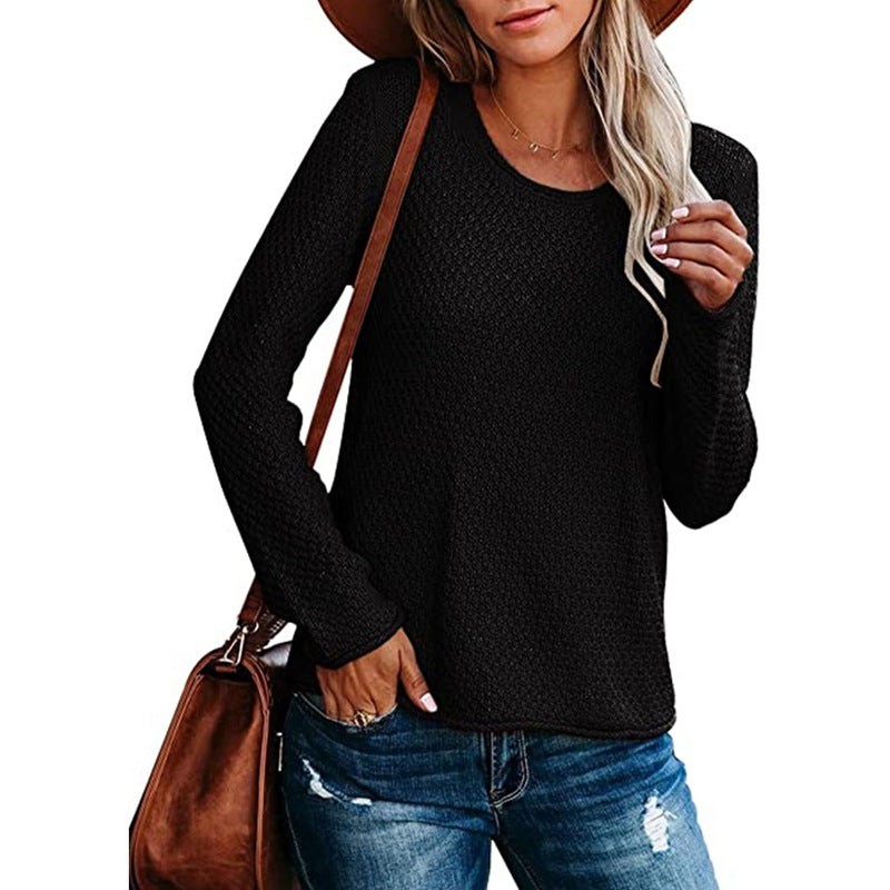 Damen Grobstrickpullover mit strukturiertem Design und lässigem Schnitt