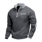 Herren modischer Kapuzenpullover mit Reißverschluss und praktischer Brusttasche R&B